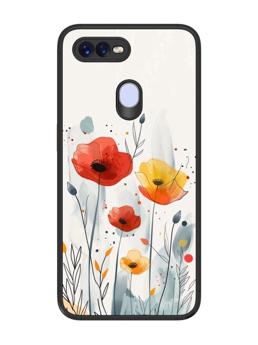 Poppy Fields Glossy Soft Edge Case for Oppo F9 Pro Chachhi