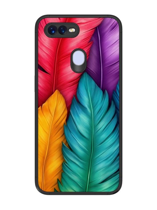 Rainbow Feathers Glossy Soft Edge Case for Oppo F9 Pro Chachhi