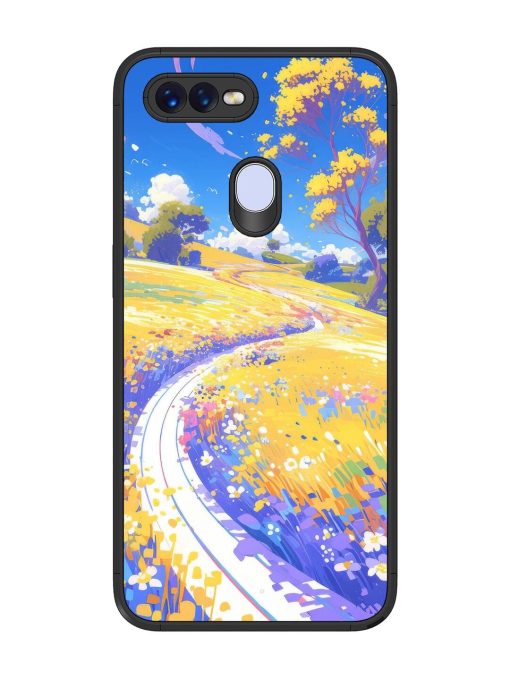 Vibrant Spring Meadow Glossy Soft Edge Case for Oppo F9 Pro Chachhi