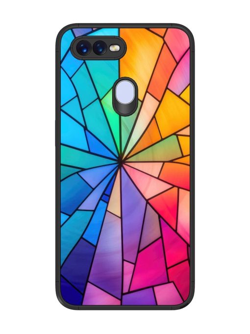 Stained Glass Kaleidoscope Of Colors Glossy Soft Edge Case for Oppo F9 Pro Chachhi