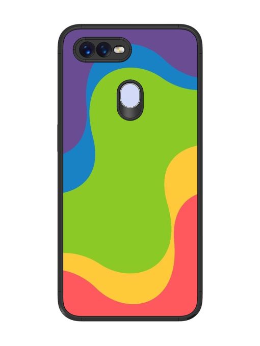 Wavy Rainbow Wonderland Glossy Soft Edge Case for Oppo F9 Pro Chachhi