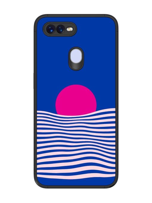 Pink Sunset Over Blue Waves Glossy Soft Edge Case for Oppo F9 Pro Chachhi