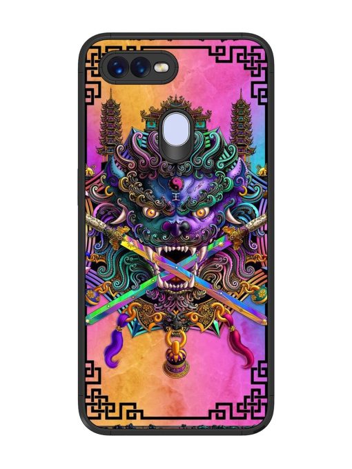 Psychedelic Fu Dog Tapestry Glossy Soft Edge Case for Oppo F9 Pro Chachhi