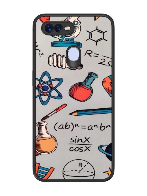 Science Doodle Delight Glossy Soft Edge Case for Oppo F9 Pro Chachhi