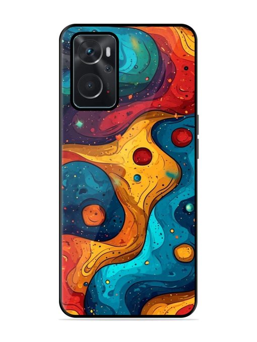 Cosmic Swirl Glossy Soft Edge Case for Oppo K10 (4G) Chachhi