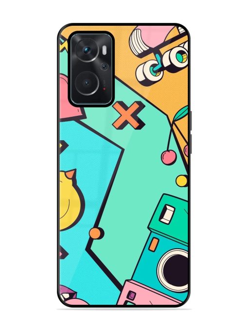 Retro Remix Glossy Soft Edge Case for Oppo K10 (4G) Chachhi