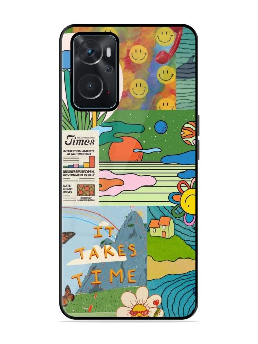 Groovy Vibes Glossy Soft Edge Case for Oppo K10 (4G) Chachhi