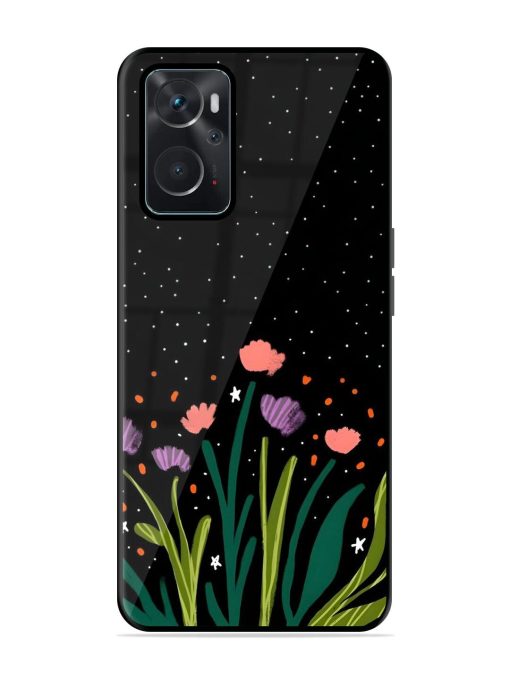 Midnight Bloom Glossy Soft Edge Case for Oppo K10 (4G)