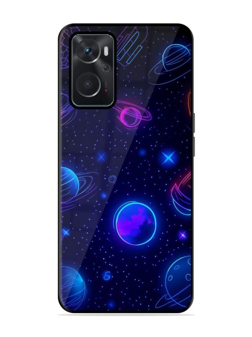 Neon Cosmos Glossy Soft Edge Case for Oppo K10 (4G) Chachhi