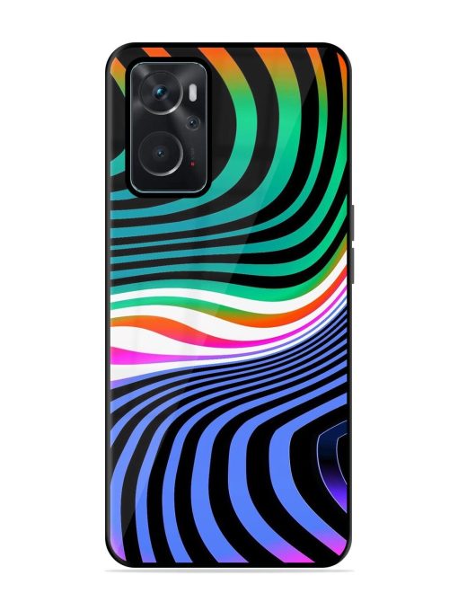 Psychedelic Waves Glossy Soft Edge Case for Oppo K10 (4G) Chachhi