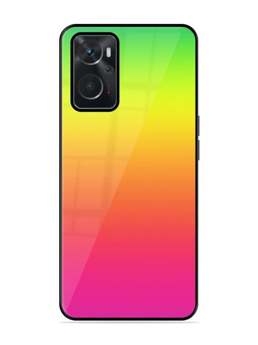 Rainbow Gradient Glossy Soft Edge Case for Oppo K10 (4G) Chachhi