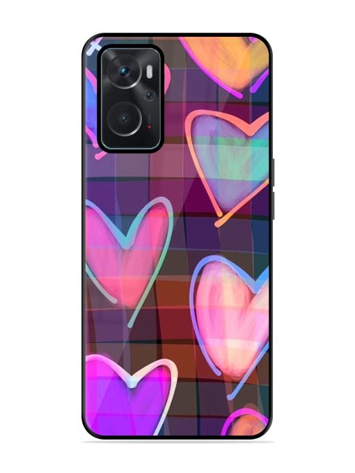 Neon Hearts Glossy Soft Edge Case for Oppo K10 (4G)