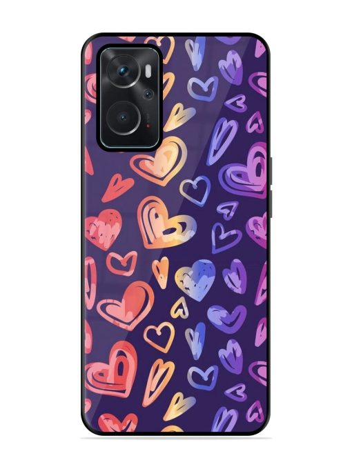 Rainbow Hearts Glossy Soft Edge Case for Oppo K10 (4G) Chachhi