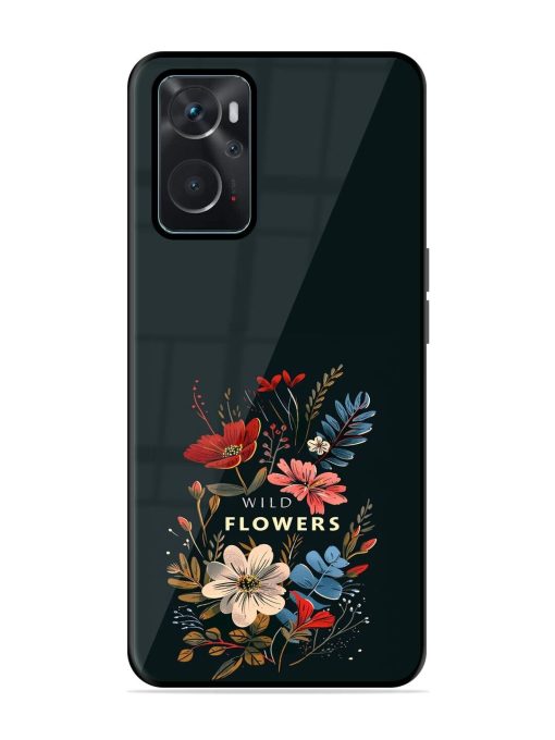 Dark Floral Glossy Soft Edge Case for Oppo K10 (4G) Chachhi