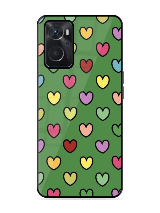 Rainbow Heart Parade Glossy Soft Edge Case for Oppo K10 (4G) Chachhi