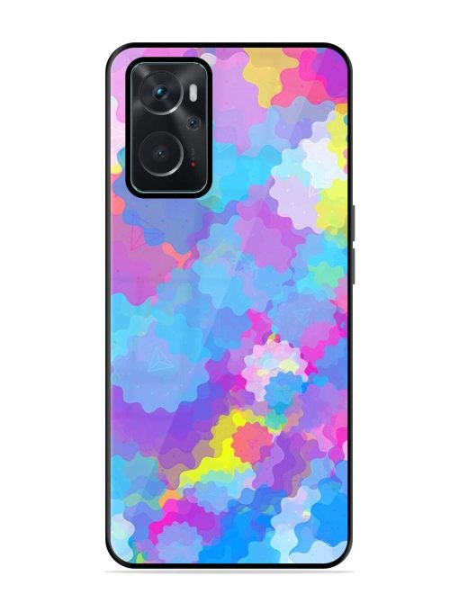 Psychedelic Cloud Burst Glossy Soft Edge Case for Oppo K10 (4G) Chachhi