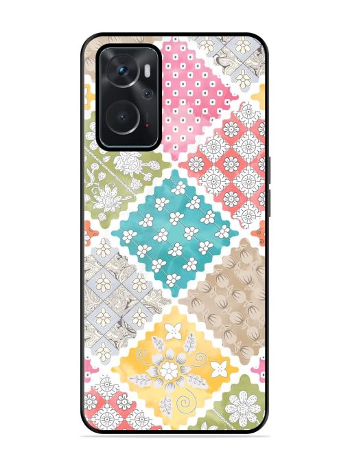 Patchwork Dreamscape Glossy Soft Edge Case for Oppo K10 (4G) Chachhi