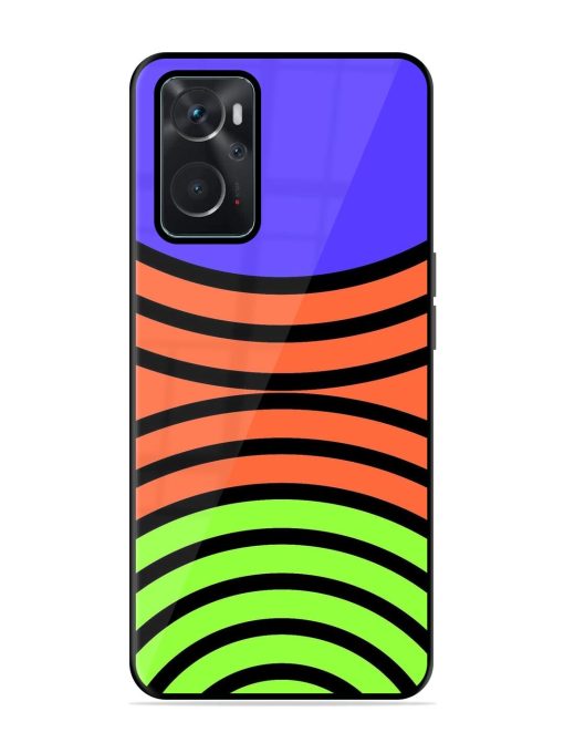 Psychedelic Stripe Symphony Glossy Soft Edge Case for Oppo K10 (4G) Chachhi