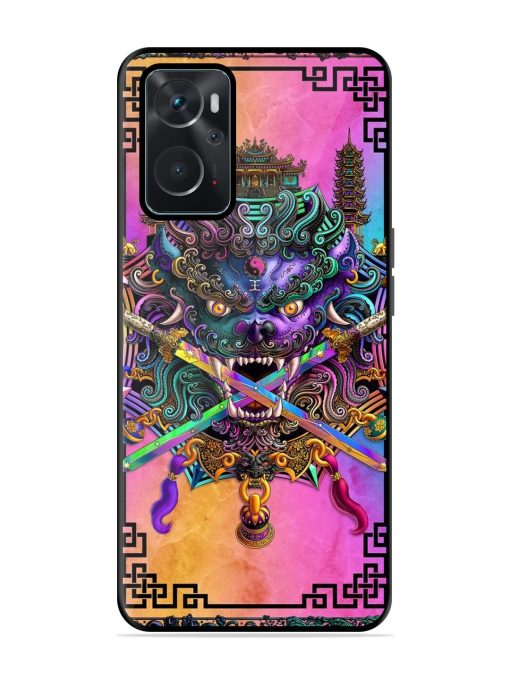 Psychedelic Fu Dog Tapestry Glossy Soft Edge Case for Oppo K10 (4G) Chachhi