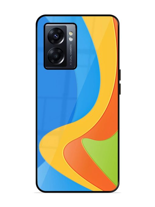 Curvy Color Cascade Glossy Soft Edge Case for Oppo K10 (5G)
