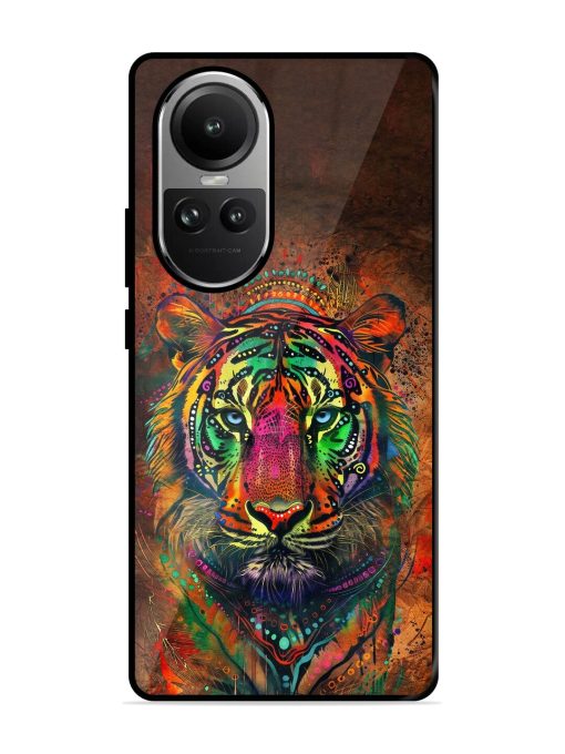 Cosmic Tiger Glossy Soft Edge Case for Oppo Reno 10 (5G) Chachhi