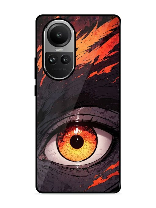 Inferno Gaze Glossy Soft Edge Case for Oppo Reno 10 (5G) Chachhi