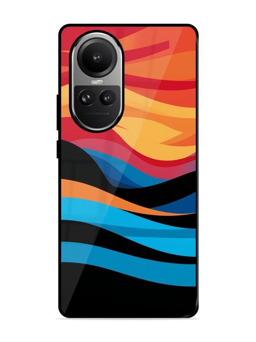 Blazing Currents Glossy Soft Edge Case for Oppo Reno 10 (5G) Chachhi