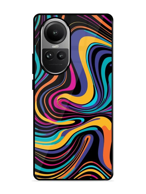 Psychedelic Swirl Glossy Soft Edge Case for Oppo Reno 10 (5G) Chachhi