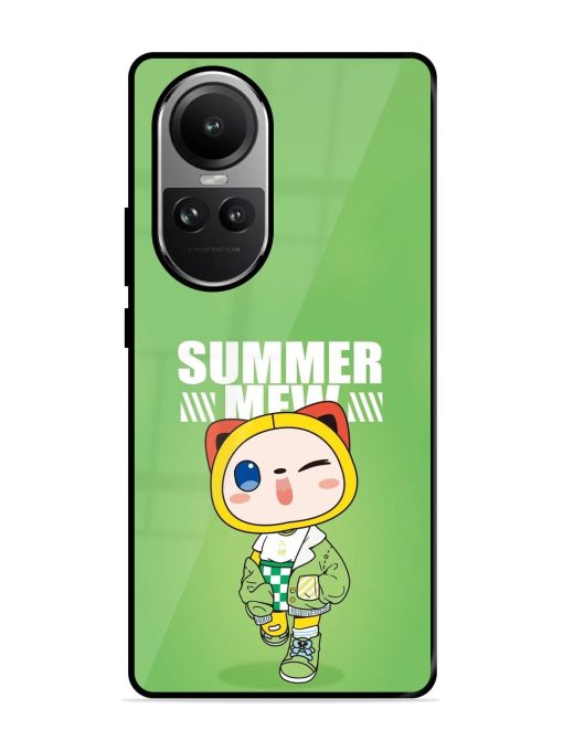 Purrfect Summer Glossy Soft Edge Case for Oppo Reno 10 (5G) Chachhi