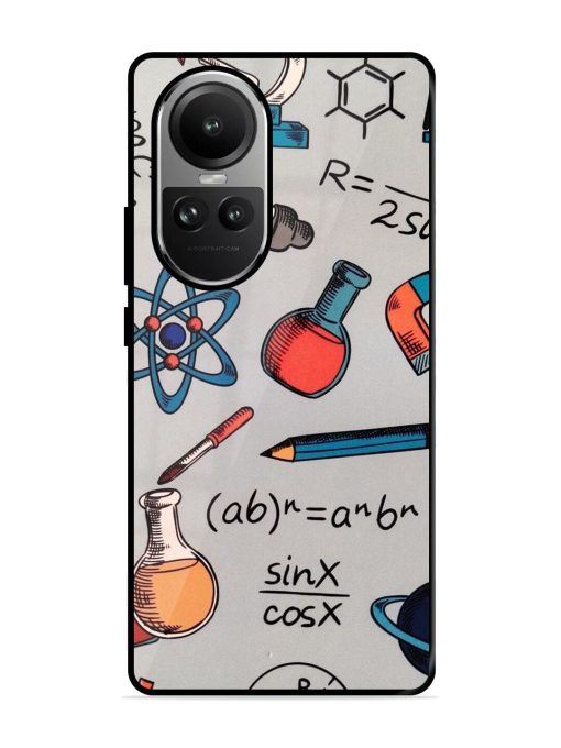 Science Doodle Glossy Soft Edge Case for Oppo Reno 10 (5G) Chachhi