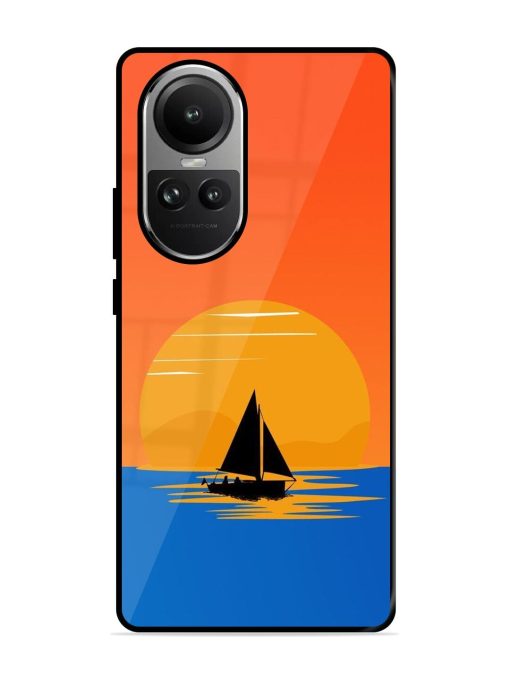 Sunset Sail Glossy Soft Edge Case for Oppo Reno 10 (5G) Chachhi