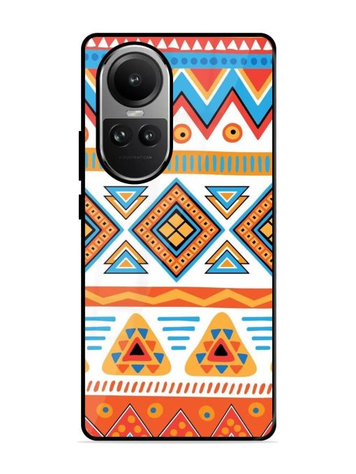 Vibrant Tribal Pattern Glossy Soft Edge Case for Oppo Reno 10 (5G) Chachhi