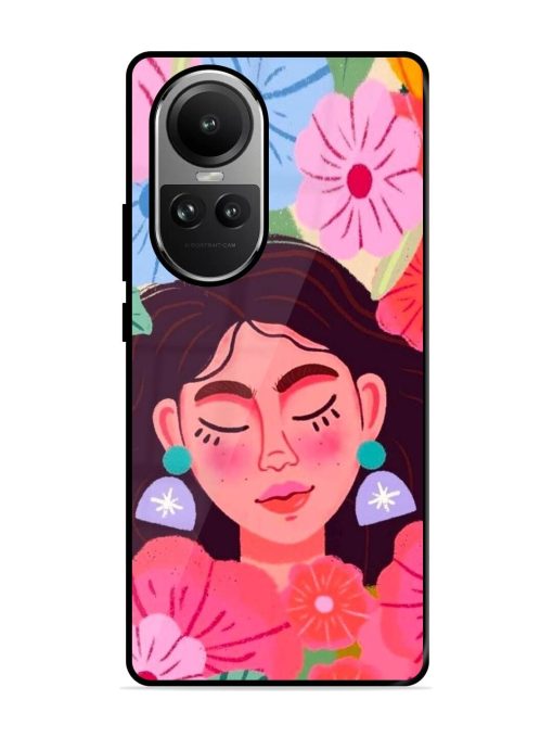 Blooming Serenity Glossy Soft Edge Case for Oppo Reno 10 (5G) Chachhi