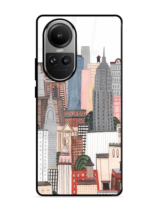 Cityscape Dreams Glossy Soft Edge Case for Oppo Reno 10 (5G) Chachhi