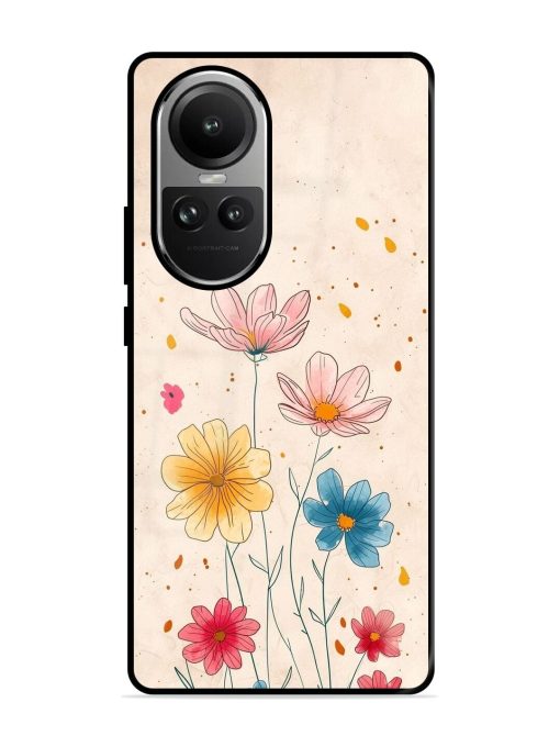 Delicate Bloom Glossy Soft Edge Case for Oppo Reno 10 (5G) Chachhi