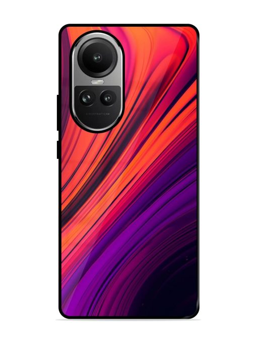 Crimson Curls Glossy Soft Edge Case for Oppo Reno 10 (5G) Chachhi