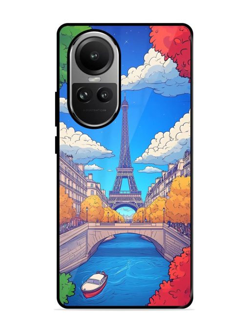 Parisian Panorama Glossy Soft Edge Case for Oppo Reno 10 (5G) Chachhi