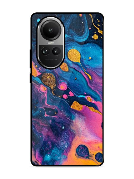 Cosmic Swirl Glossy Soft Edge Case for Oppo Reno 10 (5G) Chachhi