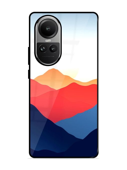 Sunset Peaks Glossy Soft Edge Case for Oppo Reno 10 (5G) Chachhi