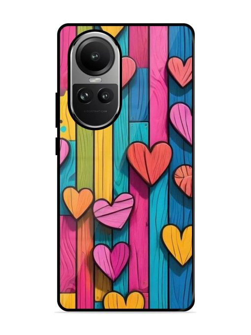 Rainbow Of Hearts Glossy Soft Edge Case for Oppo Reno 10 (5G) Chachhi