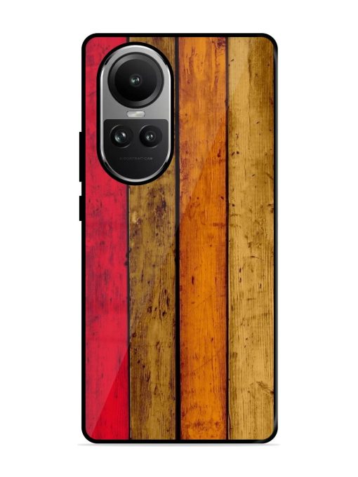 Colorful Woodgrain Glossy Soft Edge Case for Oppo Reno 10 (5G) Chachhi