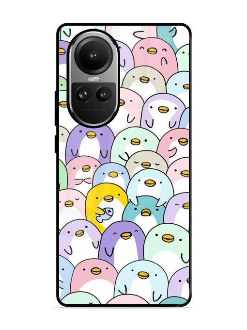 Penguin Party Glossy Soft Edge Case for Oppo Reno 10 (5G) Chachhi