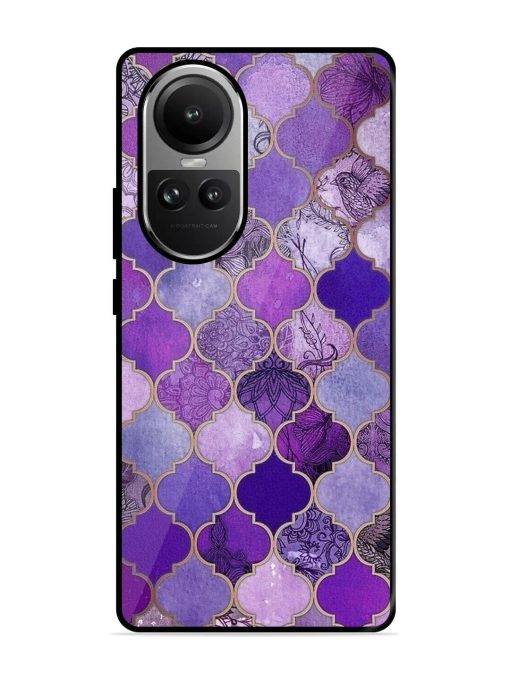 Purple Mosaic Magic Glossy Soft Edge Case for Oppo Reno 10 (5G) Chachhi