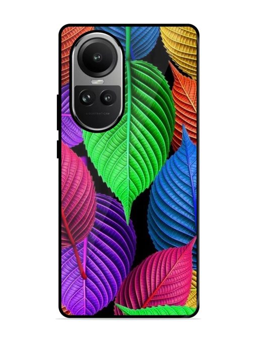 Rainbow Leaf Symphony Glossy Soft Edge Case for Oppo Reno 10 (5G) Chachhi