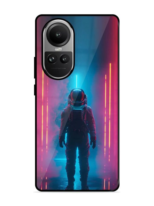 Neon Astronaut Glossy Soft Edge Case for Oppo Reno 10 (5G) Chachhi