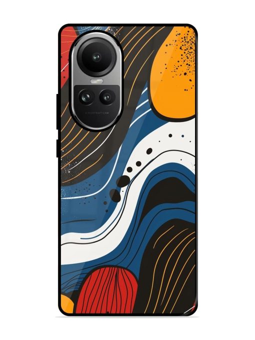 Abstract Expression Glossy Soft Edge Case for Oppo Reno 10 (5G) Chachhi