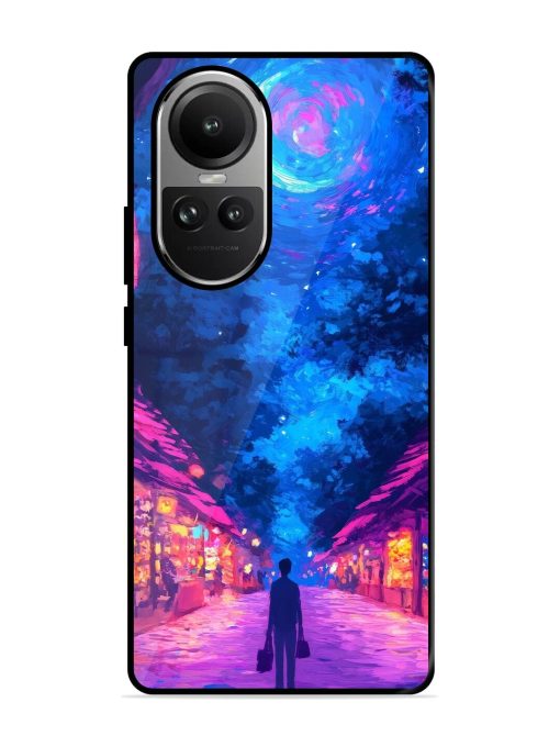 Neon Nightscape Glossy Soft Edge Case for Oppo Reno 10 (5G) Chachhi