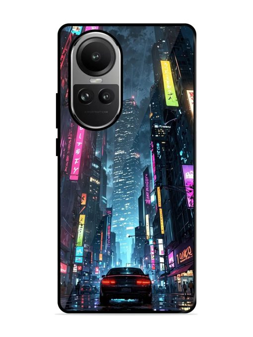 Neon Nightscape Glossy Soft Edge Case for Oppo Reno 10 (5G) Chachhi