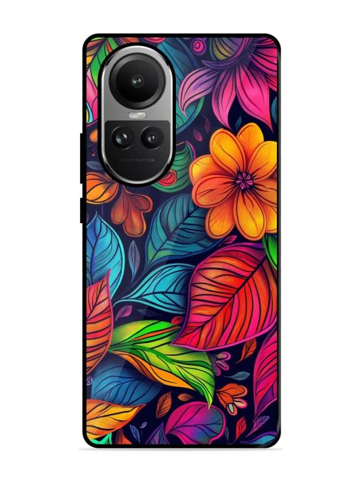 Rainbow Of Blooms Glossy Soft Edge Case for Oppo Reno 10 (5G) Chachhi