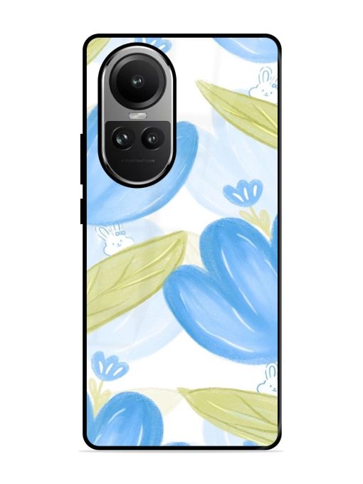 Bunny'S Blue Garden Glossy Soft Edge Case for Oppo Reno 10 (5G) Chachhi